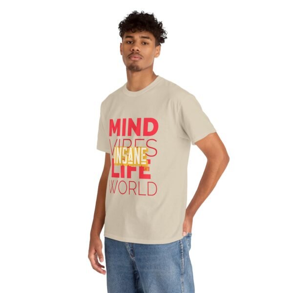 'Insane Jatt and insane Mind Vibes Life' Graphic Heavy Cotton Tee for Positive Energy - Image 8