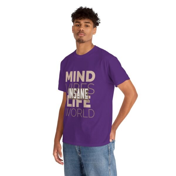 'Insane Jatt and insane Mind Vibes Life' Graphic Heavy Cotton Tee for Positive Energy - Image 14