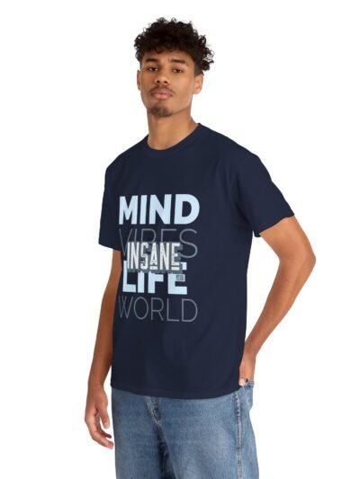 'Insane Jatt and insane Mind Vibes Life' Graphic Heavy Cotton Tee for Positive Energy