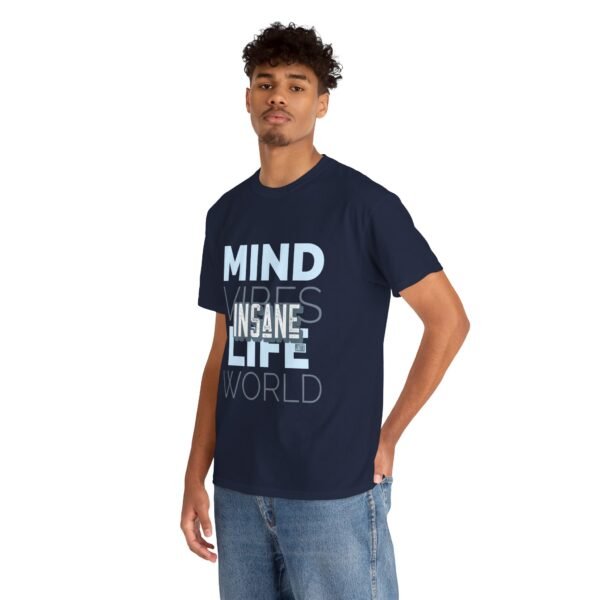 'Insane Jatt and insane Mind Vibes Life' Graphic Heavy Cotton Tee for Positive Energy