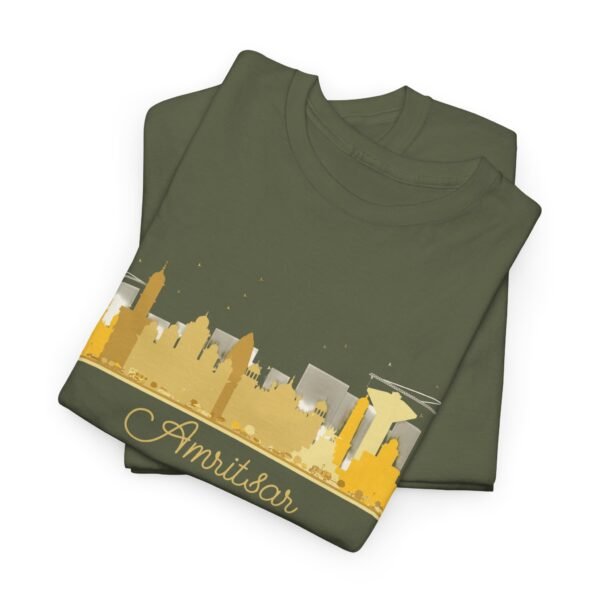 Amritsar Skyline Unisex Heavy Cotton Tee - Image 4