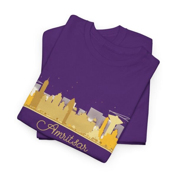 Amritsar Skyline Unisex Heavy Cotton Tee - Image 6
