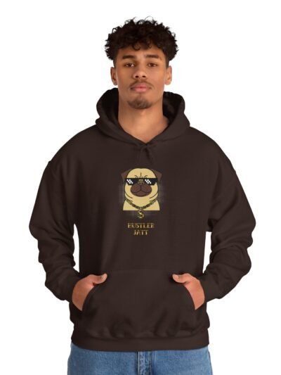 Funny Pug Hustler "Jatt" Heavy Blend Hoodie