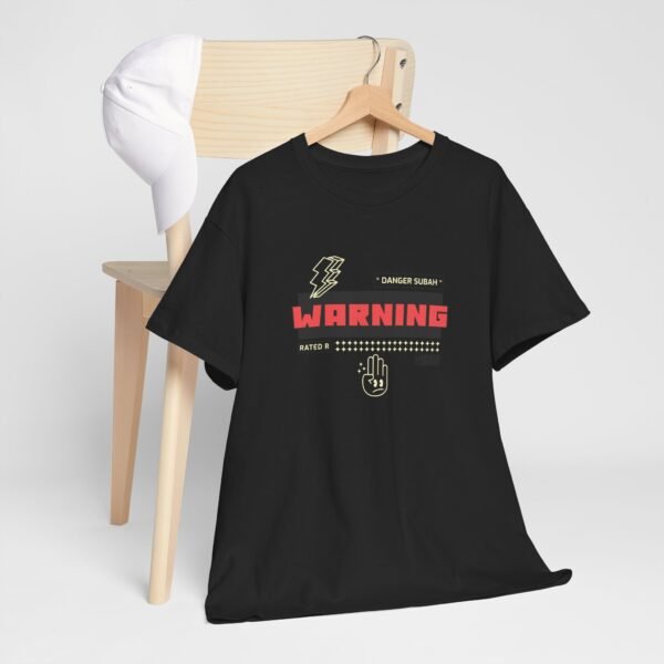Danger Surah Warning Unisex Heavy Cotton Tee - Casual Graphic T-Shirt - Image 2