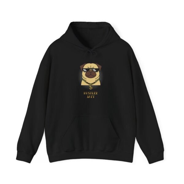 Funny Pug Hustler "Jatt" Heavy Blend Hoodie - Image 4