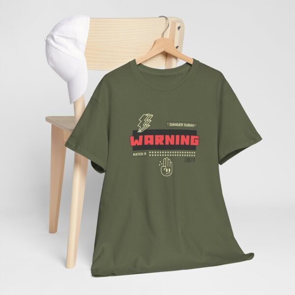 Danger Surah Warning Unisex Heavy Cotton Tee - Casual Graphic T-Shirt - Image 5