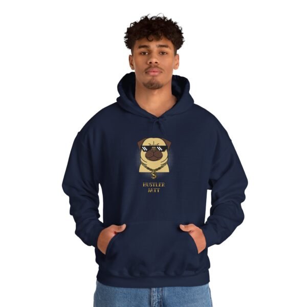 Funny Pug Hustler "Jatt" Heavy Blend Hoodie - Image 7