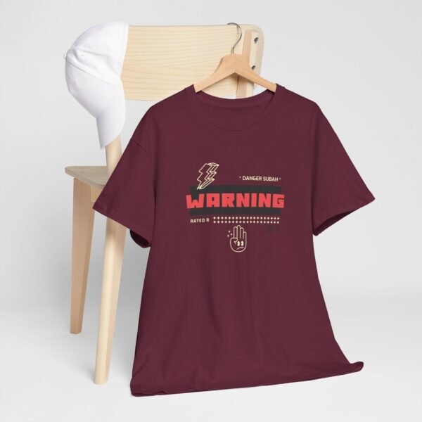 Danger Surah Warning Unisex Heavy Cotton Tee - Casual Graphic T-Shirt - Image 4