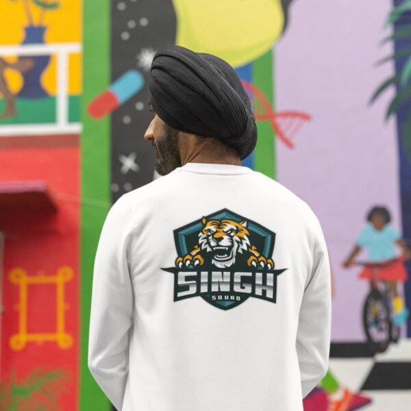 Singh Squad Crewneck Sweatshirt - Tiger Back Print - Image 2