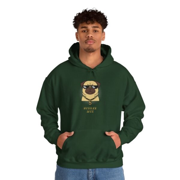 Funny Pug Hustler "Jatt" Heavy Blend Hoodie - Image 5