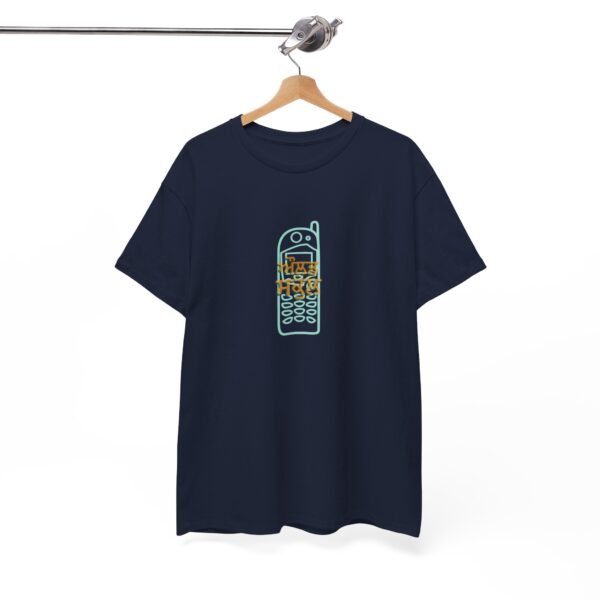 Old School Mobile Phone Mens Heavy Cotton Tee - Image 6