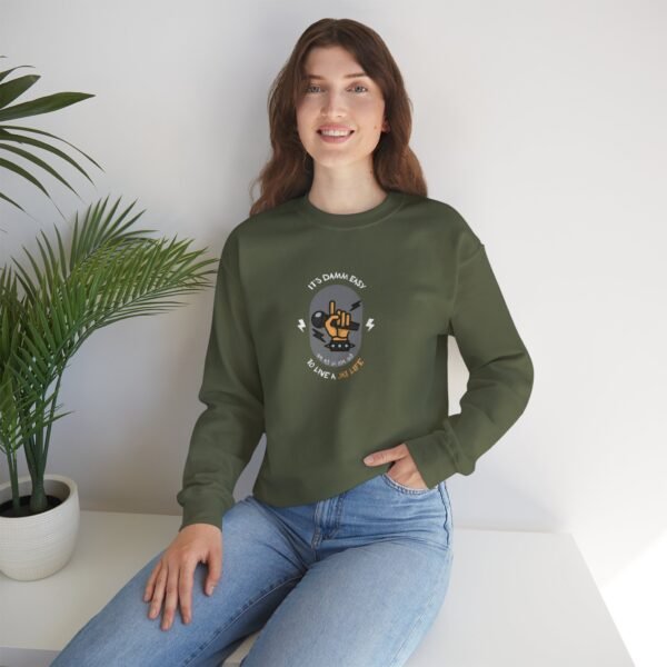"It's Damn Easy to live a Jatt Life" Crewneck Sweatshirt - - Image 4