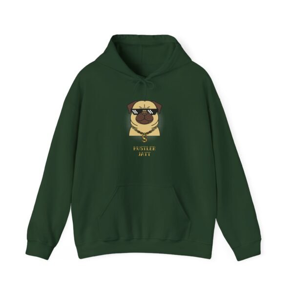 Funny Pug Hustler "Jatt" Heavy Blend Hoodie - Image 6