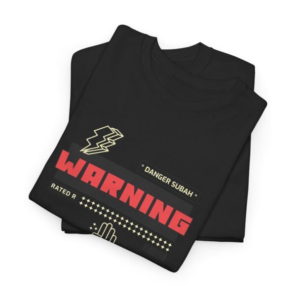 Danger Surah Warning Unisex Heavy Cotton Tee - Casual Graphic T-Shirt - Image 3